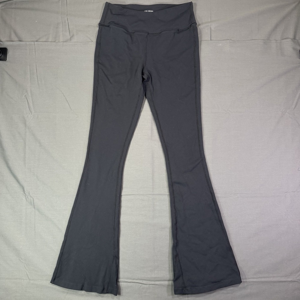Splits59 Raquel High Waist Flared Legging Size Medium Black Gym Athleisure